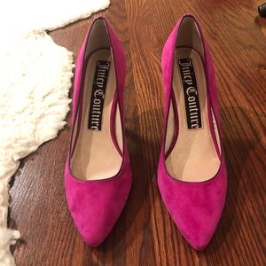 JUICY COUTURE NWOT Pink Suede Pointed Toe Pumps